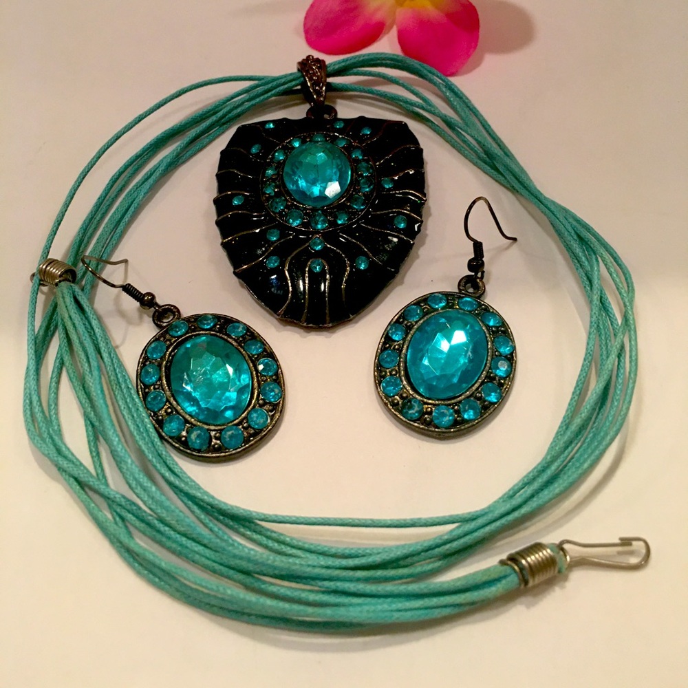 Necklace and Earrings. Made in Israel.
